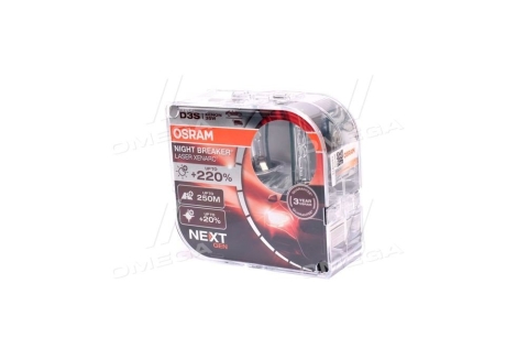 Лампа ксенонова D3S NIGHT BREAKER LASER (NEXT GEN) 35Вт (+220) компл. OSRAM 66340XNN-HCB