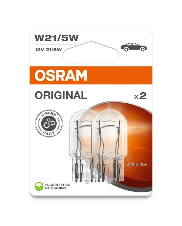 ЛАМПА W21/5W 12V 21W W3x16q BLI2 STANDARD OSRAM 7515-2BL (фото 1)