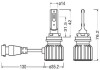 Комплект ламп (2шт.) LED HB4 19W 12V P22d 6000К OSRAM 9006DWBRT2HFB (фото 2)