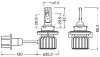 Комплект ламп (2шт.) LED H13 15/10W 12V P26.4t 6000К OSRAM 9008DWBRT2HFB (фото 3)