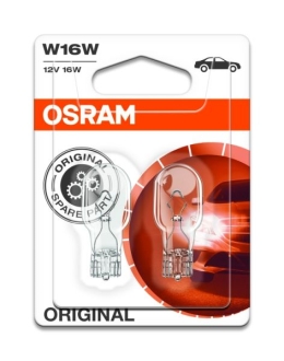 Автолампа Original W16W W2,1x9,5d 16 W прозрачная OSRAM 92102B (фото 1)