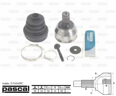 Шарнир приводного вала PASCAL G1G045PC