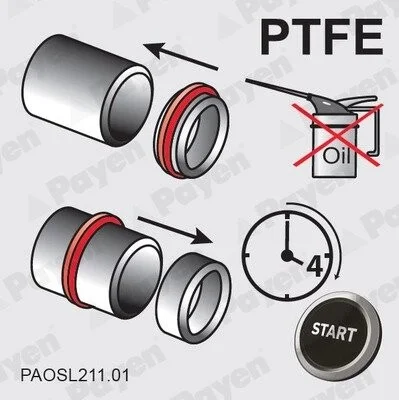 Сальник REAR FORD/MAZDA 1.8/2.0 16V ZETEC 00-> В КОРПУСІ (вир-во) Payen LK5005 (фото 1)