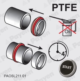 Сальник, коленчатый вал зад.с корпусом VAG 1,0-1,5TSI 14-PTFE (выр-во) Payen LK5024