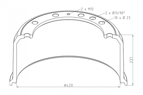 Гальмівний барабан PE AUTOMOTIVE 04668700A