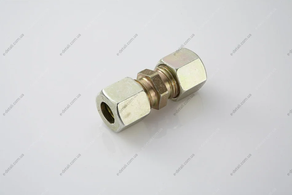 З`єднувач прямий 16x16 пластикових трубок з гайками PE AUTOMOTIVE 076.007-00A (фото 1)