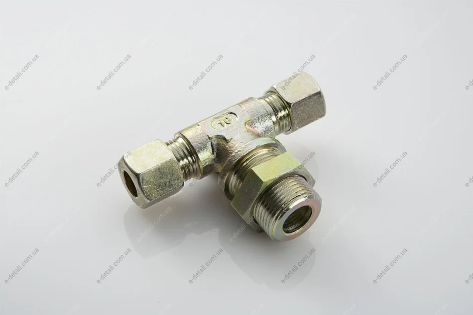 Штуцер т-образный M16x1.5х64/42 на трубки D12/D8 PE AUTOMOTIVE 076.101-13A (фото 1)