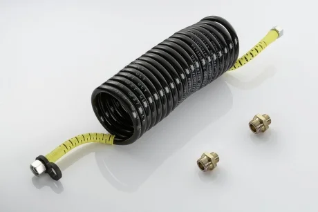 Шланг витой черный/желтый M22x1.5|/M22x1.5 с переходниками PE AUTOMOTIVE 076.375-10A