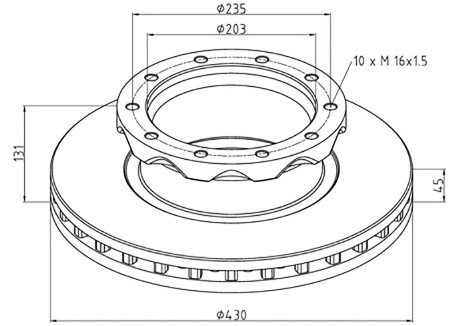 Гальмівний диск PE AUTOMOTIVE 46610200A