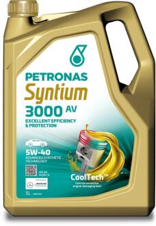 Олива 5W40 SYNTIUM 3000 AV (5L) (VW 505.00/505.01/MB 229.51/RN0700/RN0710) (API SN) (ACEA C3) Petronas 70179M12EU