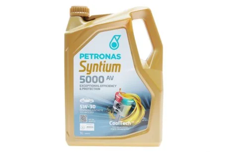 Масло 5W30 SYNTIUM 5000 AV (5L) (LL-04/VW 504 00/507 00/MB 229.51/Porsche C30) Petronas 70950M12EU