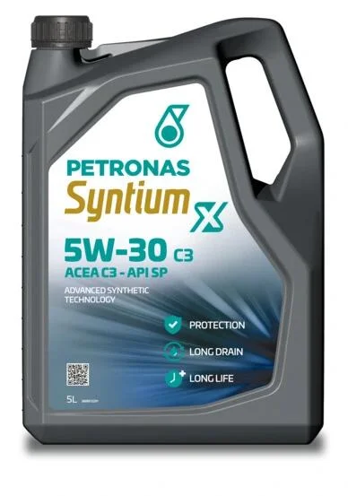 Масло 5W30 SYNTIUM X (5L) (ACEA C3) (API SP) Petronas 71004M12EU (фото 1)