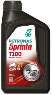 Масло SPRINTA T100 (1L) 2T (ISO-L-EGB/JASO FB) (API TB) Petronas 73122E15EU