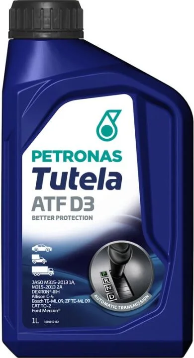 Масло TUTELA ATF D3 (1L) (GM Dexron III-H/Dexron III-G/Allison C4/Ford Mercon) Petronas 76127E15EU (фото 1)