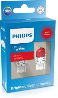 W21W LED red Ultinon Pro6000 PHILIPS 11065RU60X2