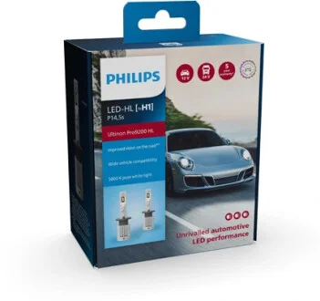 Лампа світлодіодна LED H1 12/24V Ultinon Pro9200 +400% 13W 5800K (комплект) (вир-во Philips) PHILIPS 11258U92X2