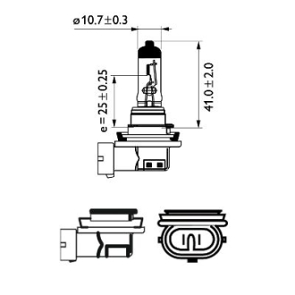 Лампа розжарювання H11 12V 55W PGJ19-2 Vision +30 PHILIPS 12362PRC1