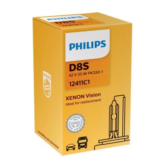 D8S Xenon Vision 4500K 35W PHILIPS 12411C1