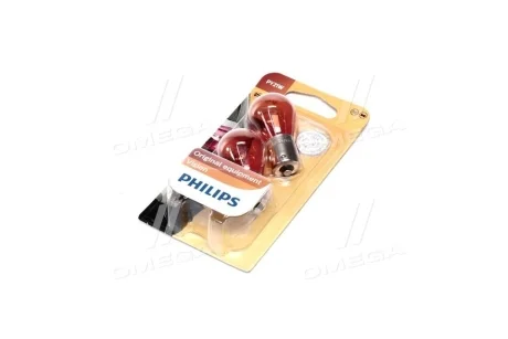 Автолампа Philips Vision PY21W BAU15s 21 W оранжевая PHILIPS 12496NAB2