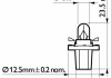 Автолампа Vision BAX B8,5d 1,5 W прозрачная PHILIPS 12637CP (фото 1)