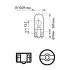 Автолампа Philips Vision W2,2W W2,1x9,5d 2,2 W прозрачная PHILIPS 12960CP (фото 3)