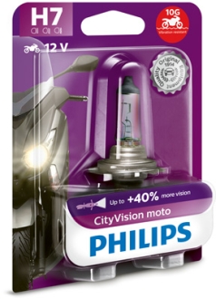 H7 CityVision Moto 12V 55W PX26d PHILIPS 12972CTVBW