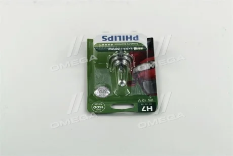 Автолампа Philips LongLife EcoVision H7 PX26d 55 W прозрачная PHILIPS 12972LLECOB1