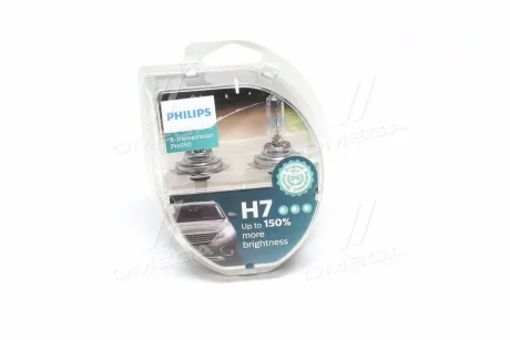 Автолампа Philips X-tremeVision Pro150 H7 PX26d 55 W прозрачно-голубая PHILIPS 12972XVPS2