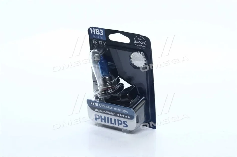 Лампа накаливания HB3 12V 60W P20d Diamond Vision 5000K (blister 1шт) (выр-во Philips) PHILIPS 9005DVB1 (фото 1)