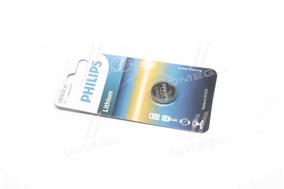 Батарейки кнопкові, літієві PHILIPS CR1620/00B (фото 1)