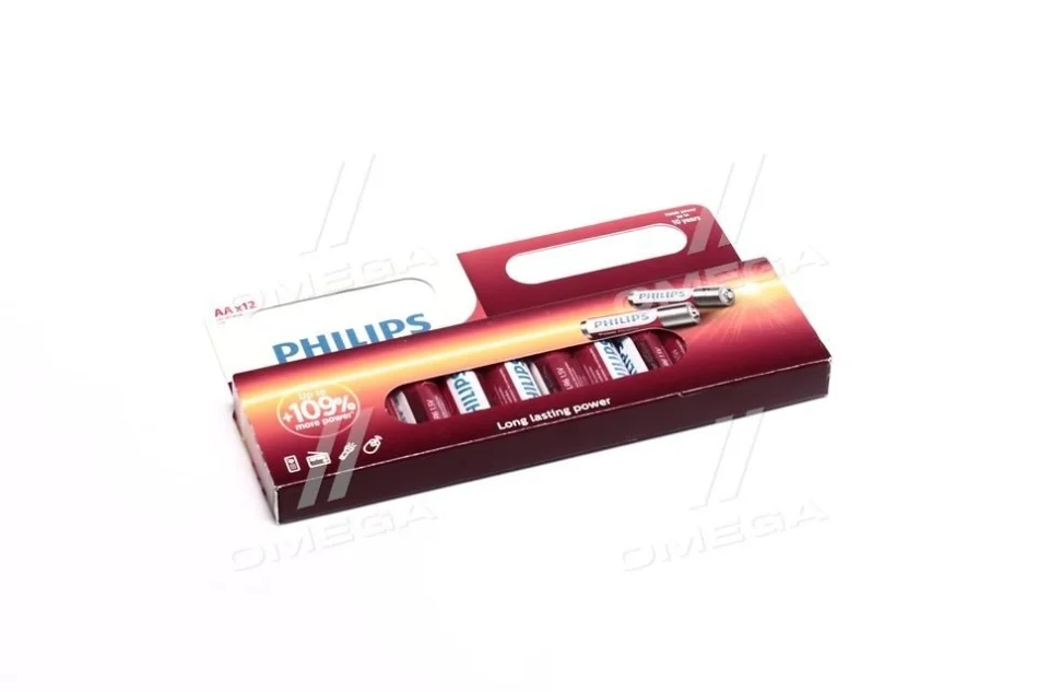 Батарейка LR6/AA Power Alkaline (упаковка 12шт) (вир-во Philips) PHILIPS LR6P12W/10 (фото 1)