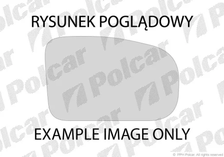 Стекло зеркала R (выпуклое) Polcar 5003552E