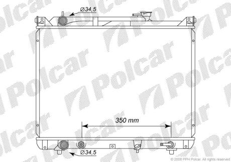 Радиатор охлаждения двигателя (АКП) Grand Vitara XL-7 Polcar 7424082
