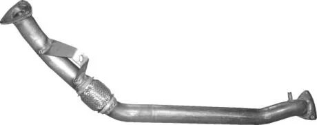 Глушник, алюміній. сталь, передн. Audi A4 2.0 FSI 07/02-12/04 Polmostrow POLMOSTROW 01.127