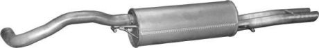 Глушник (задня частина) алюмінійована сталь Audi A4 1.8T (95-01) POLMOSTROW 01.20 (фото 1)