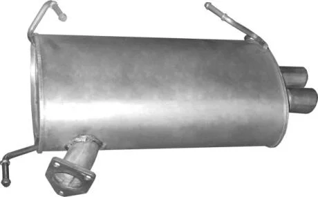 Алюм глушник. сталь, задн. частина Mitsubishi Outlander/Citroen C-Crosser/Peugeot 4007 2.2 HDi Polmostrow POLMOSTROW 14.38