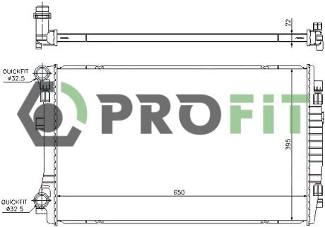 Фото радіатор охолоджування PROFIT 1740-0037 Радіатор охолоджування PROFIT 1740-0037