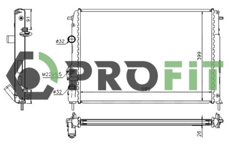 Радиатор охлаждения PROFIT 1740-0176