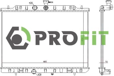 Радіатор охолоджування PROFIT 1740-0264