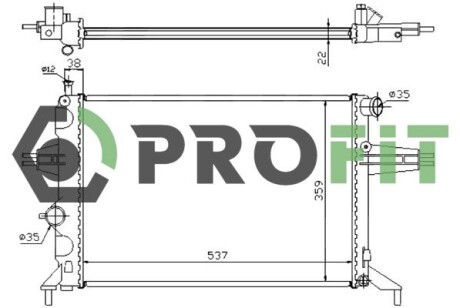 Радіатор охолоджування PROFIT 1740-0372