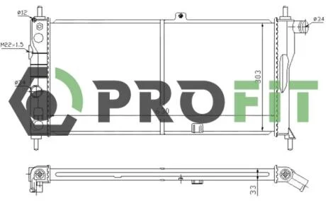 Радіатор охолоджування PROFIT 1740-0381