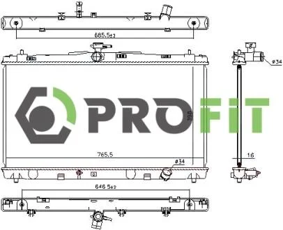 Радиатор охлаждения PROFIT 1740-0412
