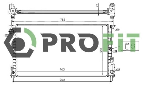 Радіатор охолоджування PROFIT 1740-0432 (фото 1)