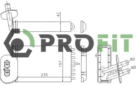 Радиатор печки PROFIT 1760-0006