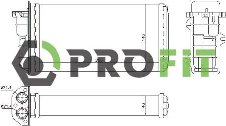 Радиатор печки PROFIT 1760-0094