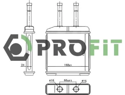 Радиатор печки PROFIT 1760-0105