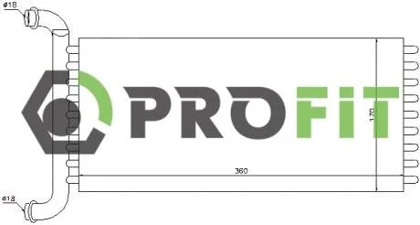 Радиатор печки PROFIT 1760-0306
