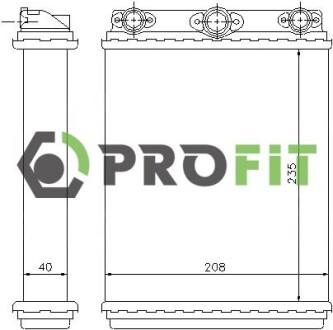 Радіатор пічки PROFIT 1760-0311