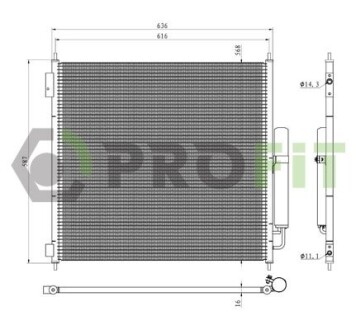 Конденсер кондиціонера PROFIT 1770-0503