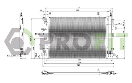 Конденсер кондиціонера PROFIT 1770-0549